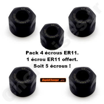 Pack Ecrous ER11 RapidChange ATC 4