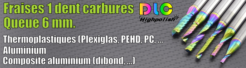 Carbures 1 dent Plexi Alu DLC